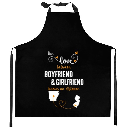 Love Between BF And GF Arkansas To New Jersey Gift Kitchen Aprons