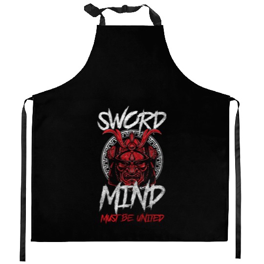 Fighter Martial Arts Manga Katana Kitchen Aprons