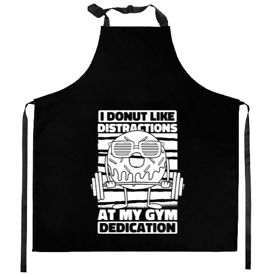 Fitness Donut Funny Donut Gym Kitchen Aprons