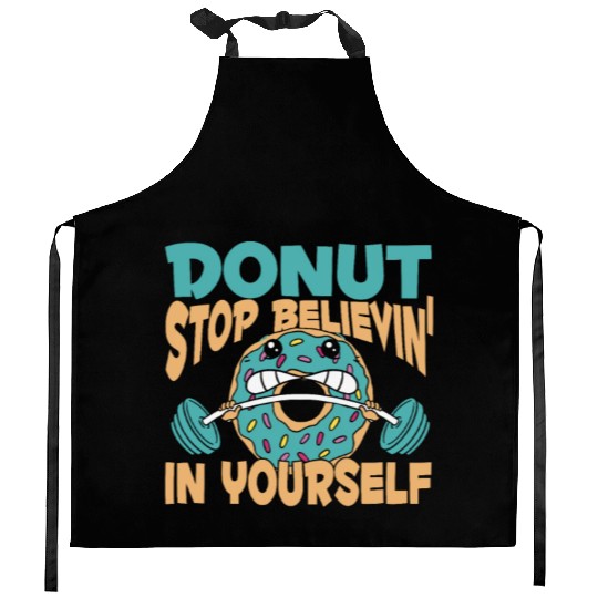 Fitness Donut Funny Donut Gym Kitchen Aprons