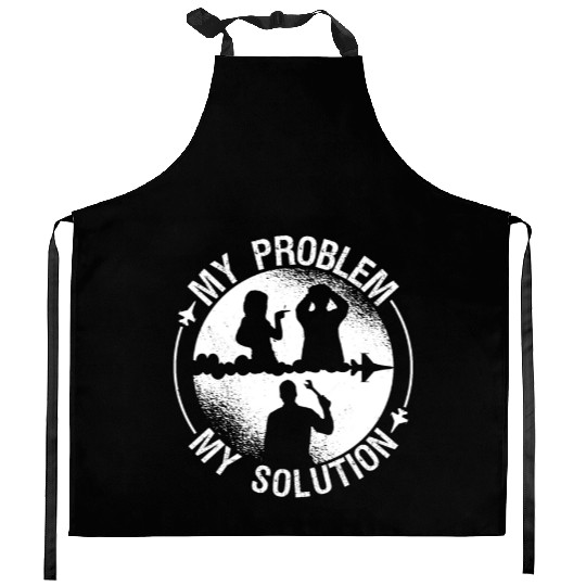 Aircraft Mechanic My Problem My Pictogram Dad Mom Kitchen Aprons
