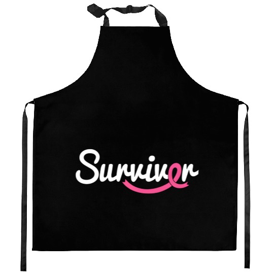 Breast Cancer Survivor K Ribbon Breast Cancer Awar Kitchen Aprons