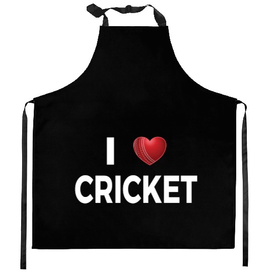 I Love Cricket Kitchen Aprons