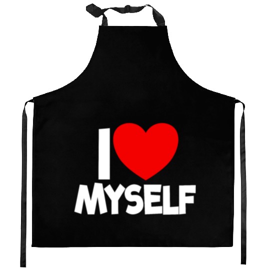 I Love Myself Red Heart Self Love Affirmation Kitchen Aprons