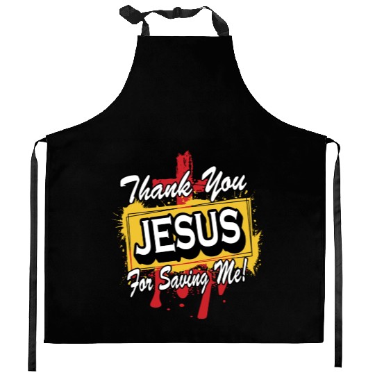 Thank You Jesus For Saving Me Love Jesus Christian Kitchen Aprons