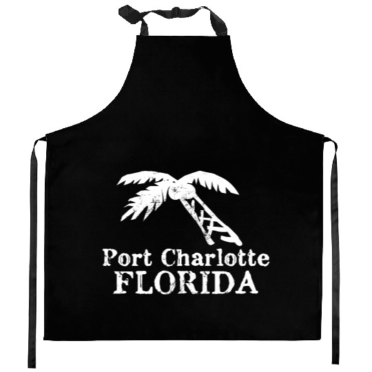 Port Charlotte Florida Palm Tree Souvenirs Gifts Kitchen Aprons