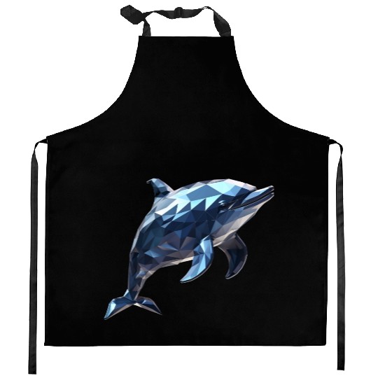 Geometric Style Dolphin Kitchen Aprons