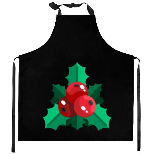 mistletoe christmas Kitchen Aprons