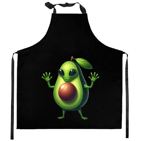 Avocado alien Kitchen Aprons