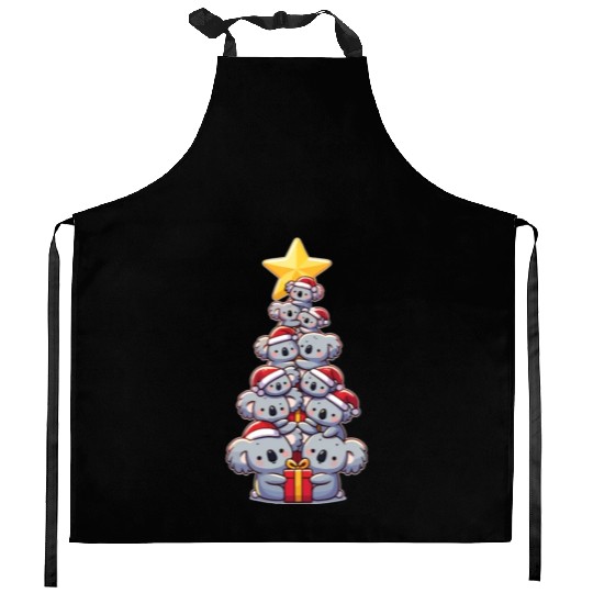 Koala Christmas Tree Merry Christmas Kitchen Aprons