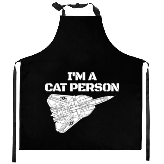 I'm Cat Person F14 Tomcat Fighter Jet Schematicf14 Kitchen Aprons
