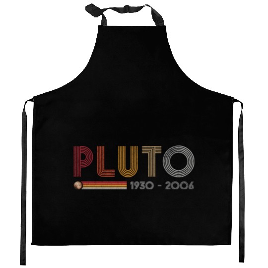 Pluto Never Forget Science and Astronomy Retro Kitchen Aprons