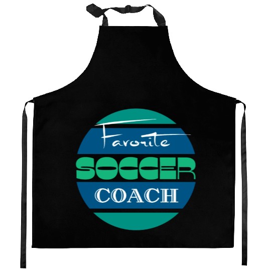 Favorite soccer coach Kitchen Aprons