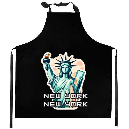 New York - Statue of Liberty Kitchen Aprons