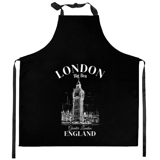 London Big Ben England Kitchen Aprons