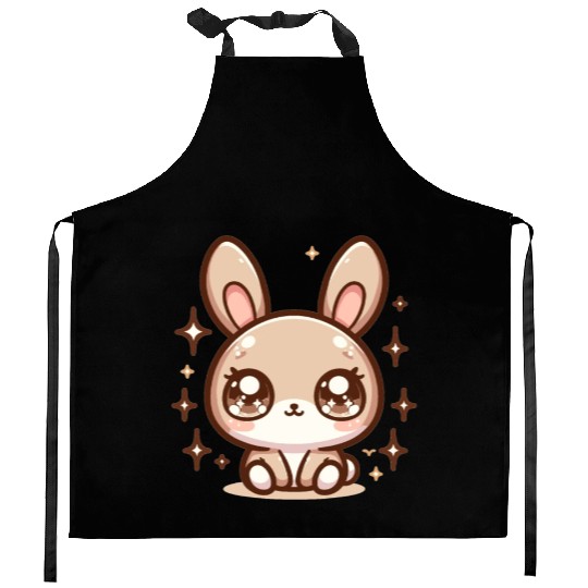 Rabbit Bubble Tea Kawaii Kitchen Aprons