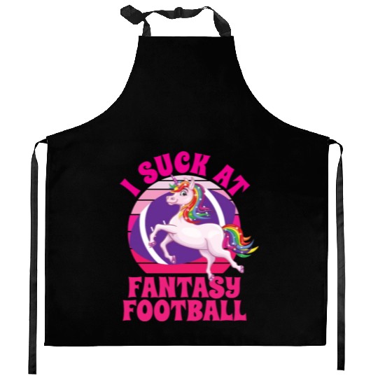 I Suck At Fantasy Football Kitchen Aprons