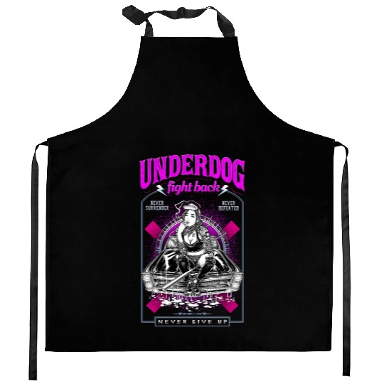 underdog fight back #1 Kitchen Aprons