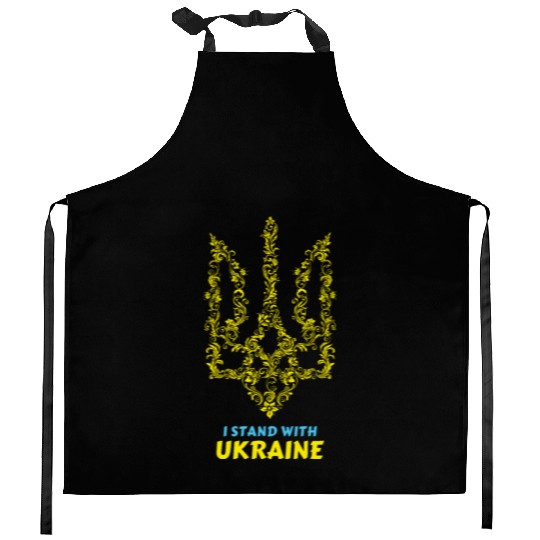 UKRAINE, I STAND WITH UKRAINE Kitchen Aprons