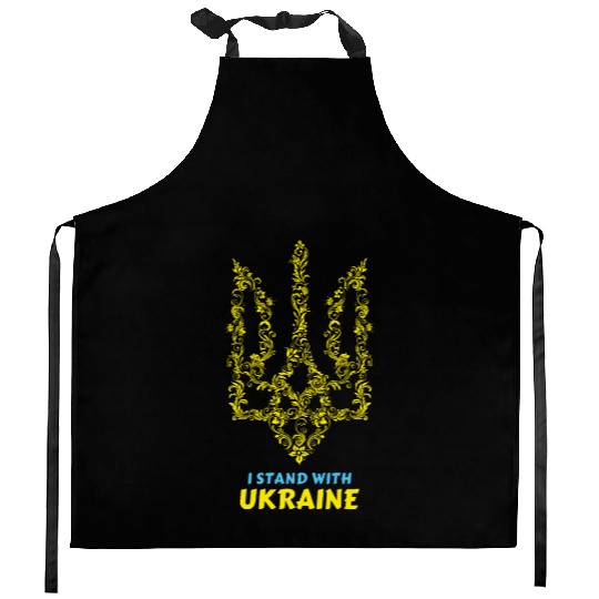 UKRAINE, I STAND WITH UKRAINE Kitchen Aprons