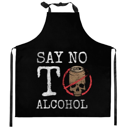 Alcohol Quitting Drunkard New Start Kitchen Aprons