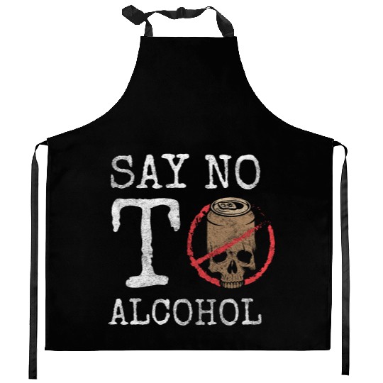 Alcohol Quitting Drunkard New Start Kitchen Aprons