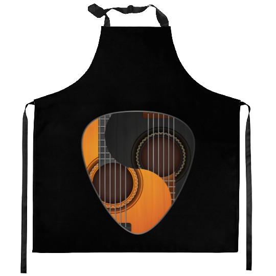 Guitar Pick Yin Yang Guitarist Kitchen Aprons