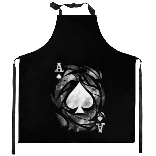 Grunge Ace of Spades Kitchen Aprons