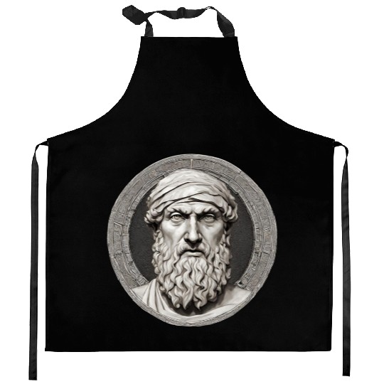 Pythagoras Greek Mathematician Artwork Kitchen Aprons