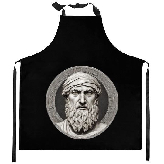 Pythagoras Greek Mathematician Artwork Kitchen Aprons