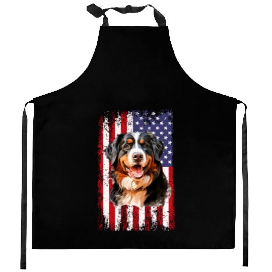 bernese mountain dog Kitchen Aprons
