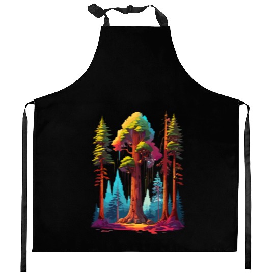 Redwood Forest - For Nature Lovers Kitchen Aprons