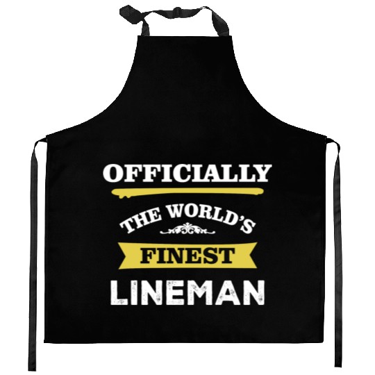 The World's Finest Lineman Kitchen Aprons