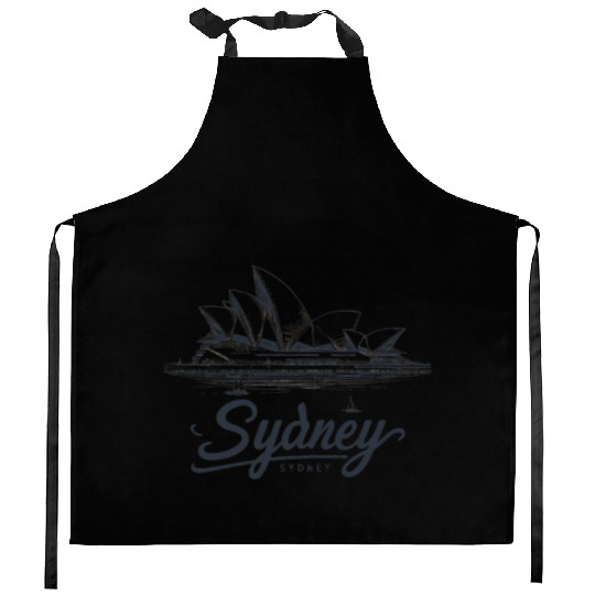 Sydney design black Kitchen Aprons