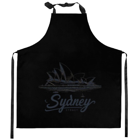 Sydney design black Kitchen Aprons