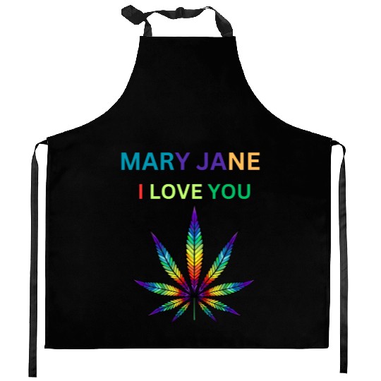 MARY JANE, Marijuana lover, Cannabis Kitchen Aprons