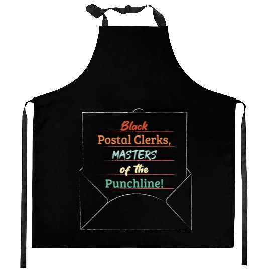 Black Postal Clerks, Master of the Punchline! Kitchen Aprons
