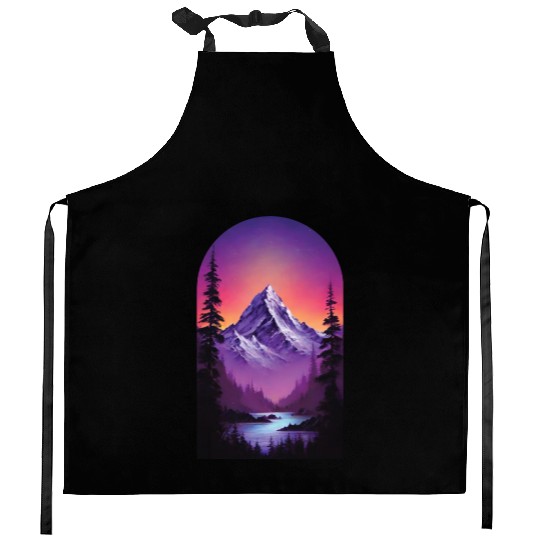 Violet Dawn The Mountains Majesty Kitchen Aprons