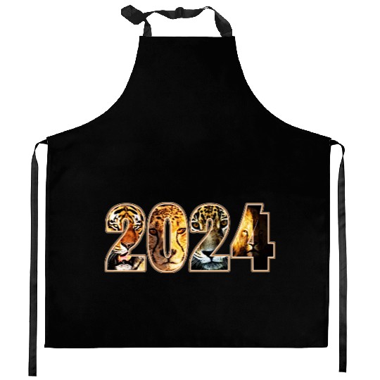2024 TIGER CHEETAH JAGUAR LION DESIGN Kitchen Aprons