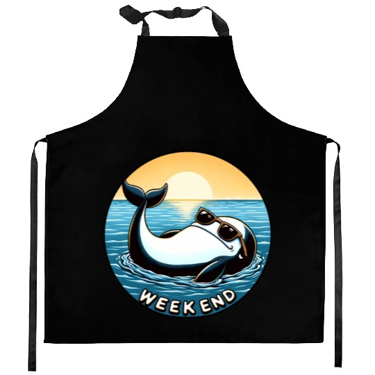 Whale Weekend - Chilled Vibes Kitchen Aprons