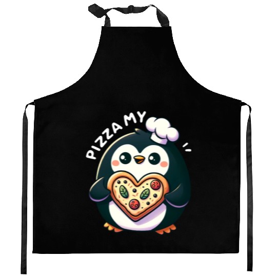 Pizza My Heart - Cheesy Love Kitchen Aprons