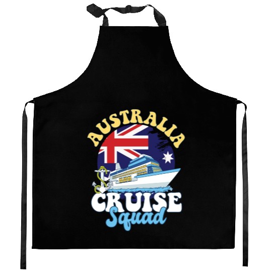 Australia Cruise Squad Family Vacation Trip Kitchen Aprons