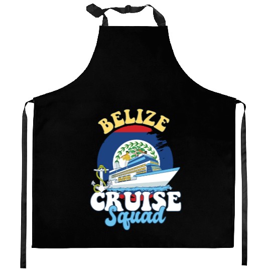 Belize Cruise Squad Family Vacation Trip Kitchen Aprons