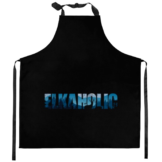 Elk Hunting Elkaholic Hunters Kitchen Aprons