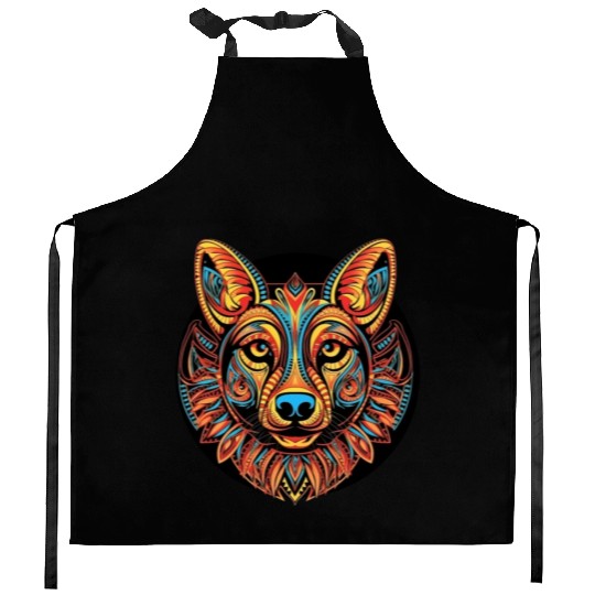 German Shepherd Funny Dog Street Art Comic Pet Kitchen Aprons