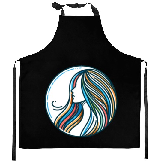 Woman, Spectrum of Serenity Kitchen Aprons