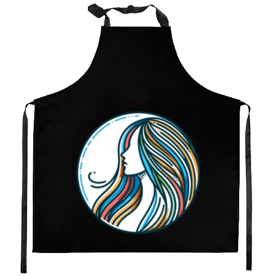 Woman, Spectrum of Serenity Kitchen Aprons