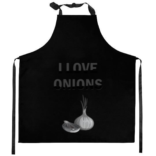 I Love Onions, For Onion and Vegetable Lovers Kitchen Aprons