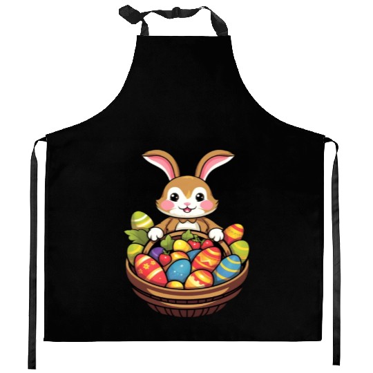 Easter Bunny Rabbit Easter Day Egg Basket Kitchen Aprons
