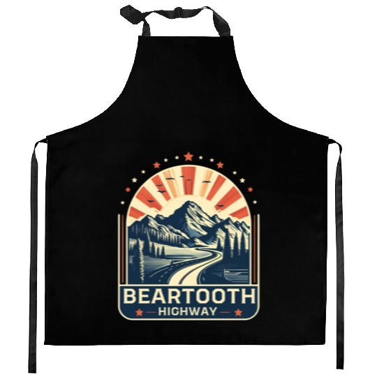 Beartooth Highway US 212 Kitchen Aprons
